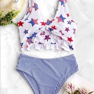 Brand new American flag bikini size L
